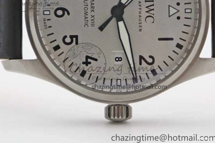 MIROTIME 0503 UrbanStyle Mark XVIII IW327012 SS M+F 1:1 Best Edition White Dial on Black Leather Strap A 7054